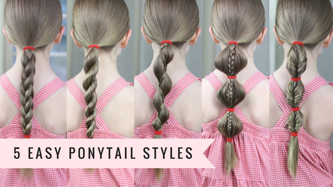 5 Amazing Ponytail Styles👱🏻‍♀️ by SweetHearts Hair (SUPER EASY)