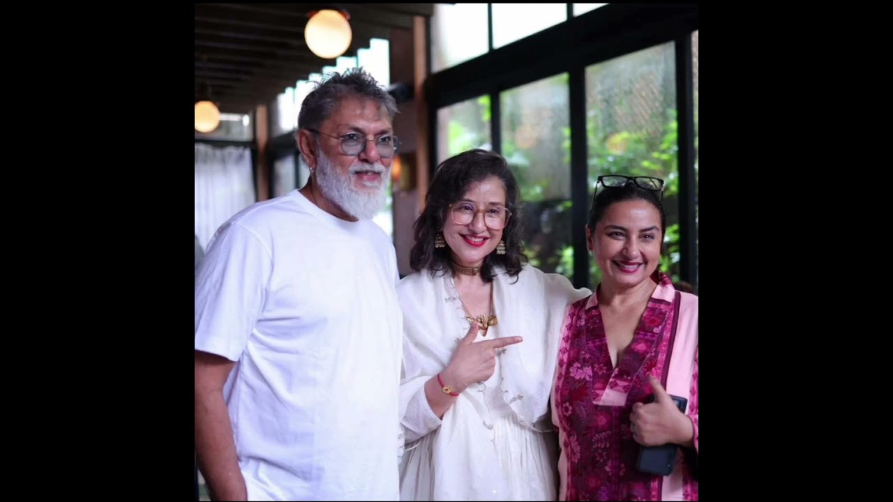the beautiful and evergreen actress #manishakoirala celebrated her 55 birthday in Mumbai with fmily