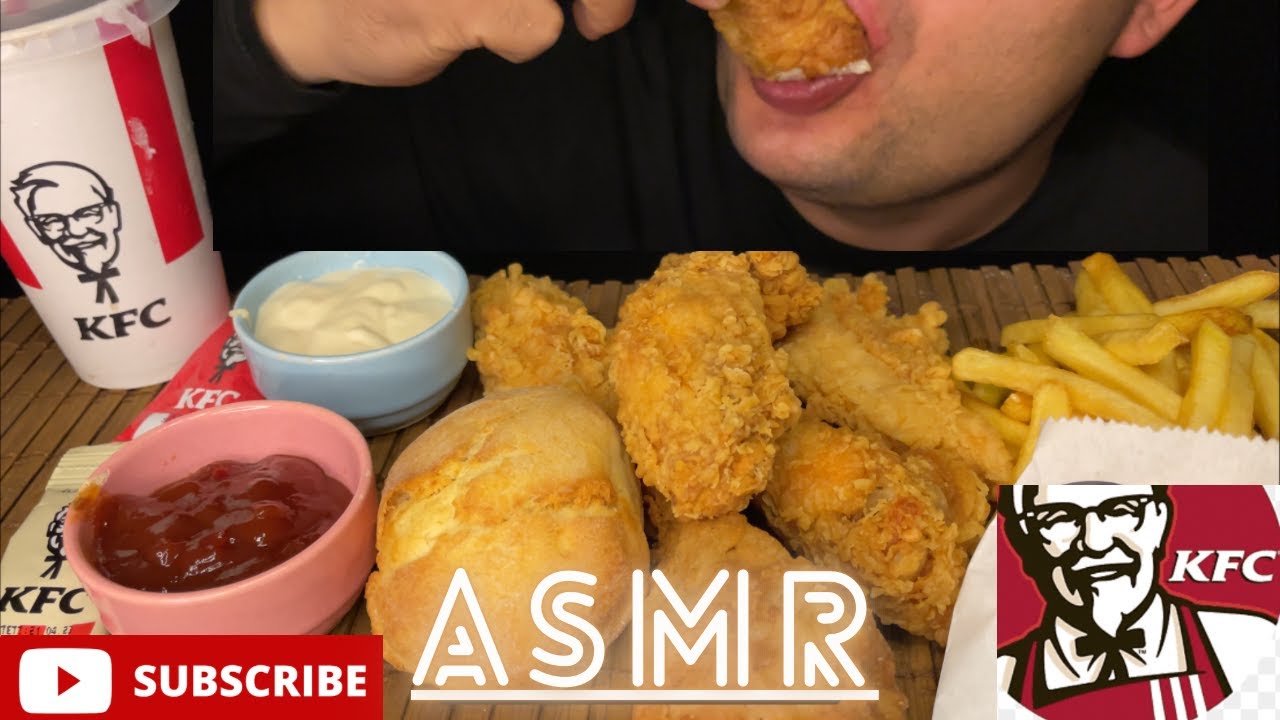 ASMR MUKBANG KFC FRIED CHICKEN & CHICKEN SANDWICHES (No Talking) BAY ASMR