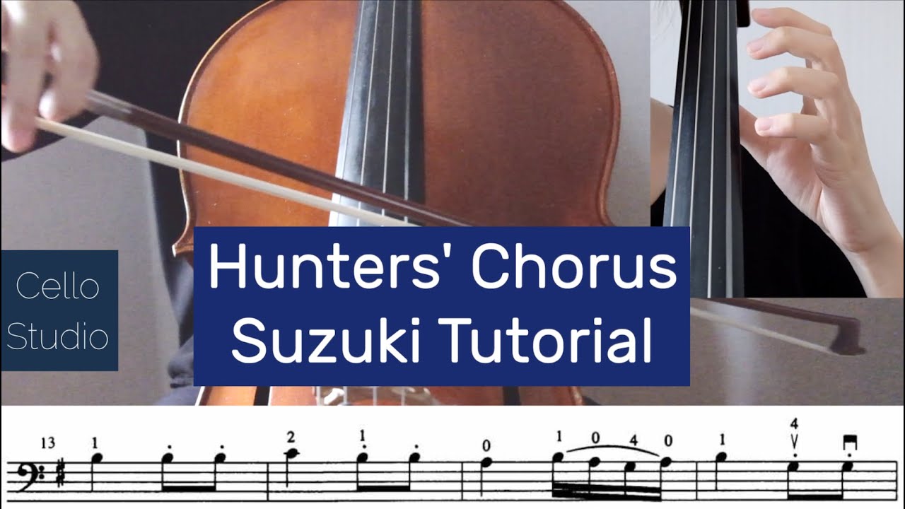 6. Hunters' Chorus- Suzuki Cello Book 2 Tutorial by Cello Studio