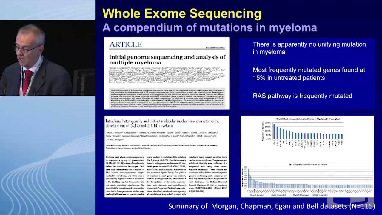Gene profiling/exon sequencing: Clonal evolution in myeloma