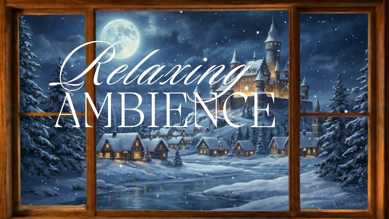 Winter Night Ambience: Relaxing Classical Music & Cozy Cabin View ❄️ Snowy Kingdom