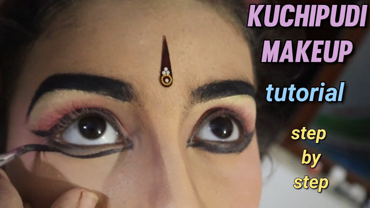 Kuchipudi dance makeup step by step | Makeup itens |Indian classical dance makeup |