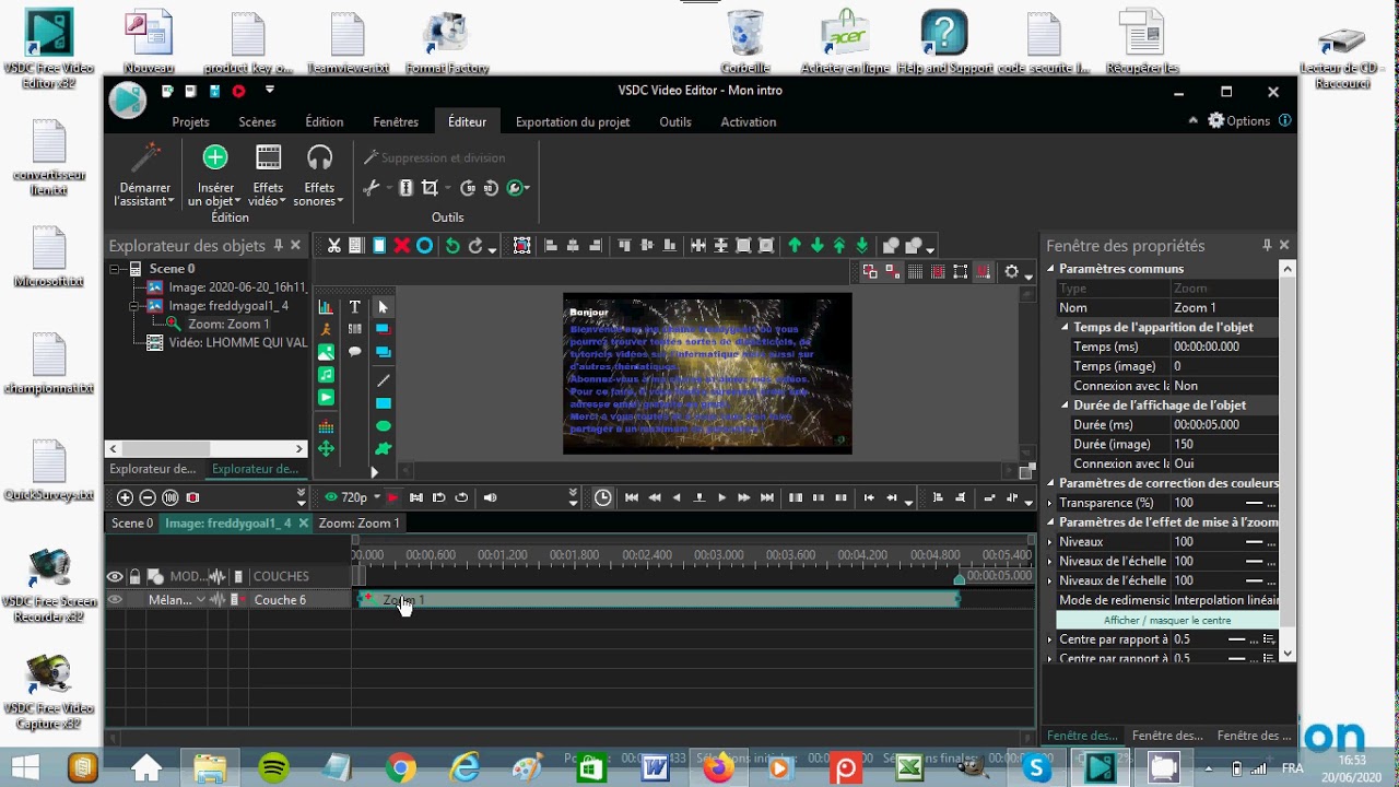 Créer un montage vidéo et d'images avec VSDC Video Editor et l'exporter au format désiré