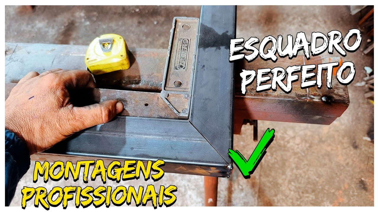 ESQUADRO PERFEITO E TÉCNICAS DE MONTAGENS DOS MESTRES NA SERRALHERIA - MESA PRONTA INDUSTRIAL.