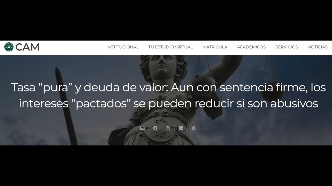 Tasa “pura” y deuda de valor: Aun con sentencia firme, los intereses “pactados” se pueden reducir