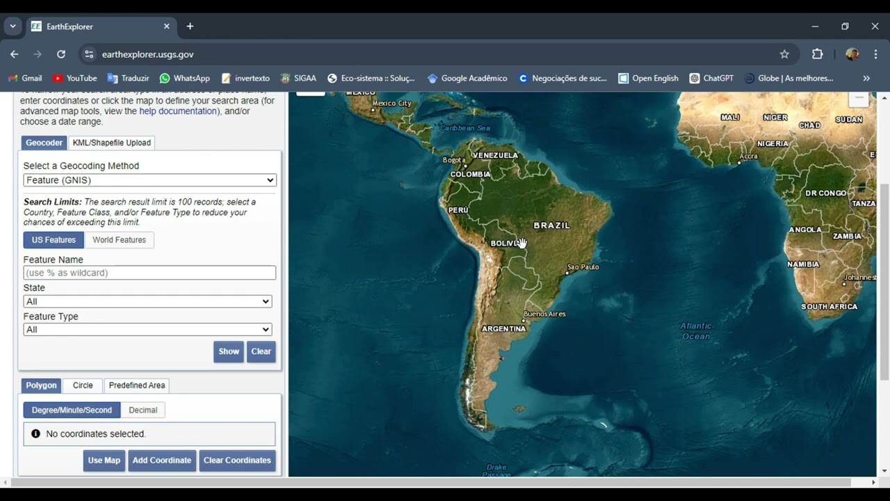 Como Baixar Imagens de Satélite Landsat no EarthExplorer da USGS