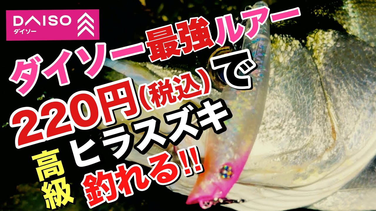 【ダイソー】220円（税込）のルアーで高級ヒラスズキゲーム‼︎
