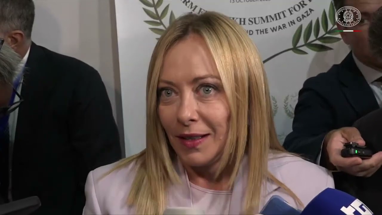 Piano di pace per il Medio Oriente. Punto stampa del Presidente Giorgia Meloni