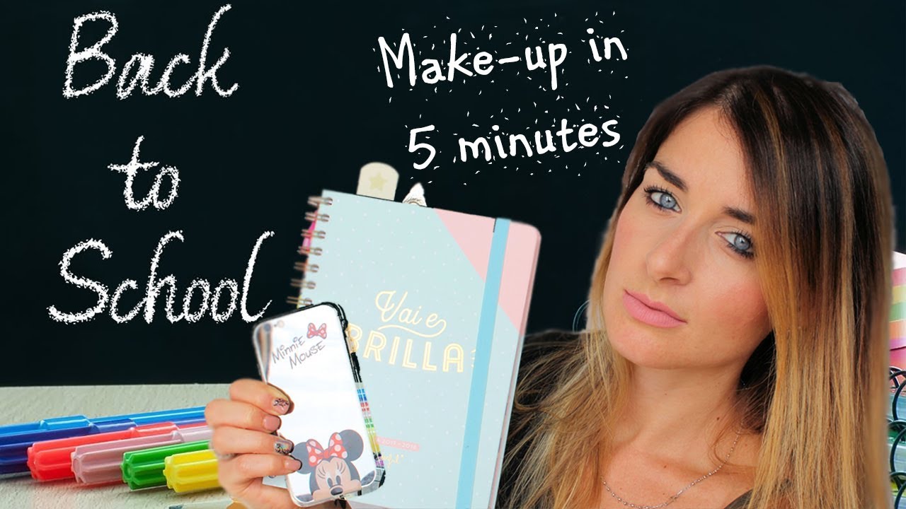 BACK TO SCHOOL ♦ 5 MINUTES MAKEUP CHALLENGE ft RedLipstick011