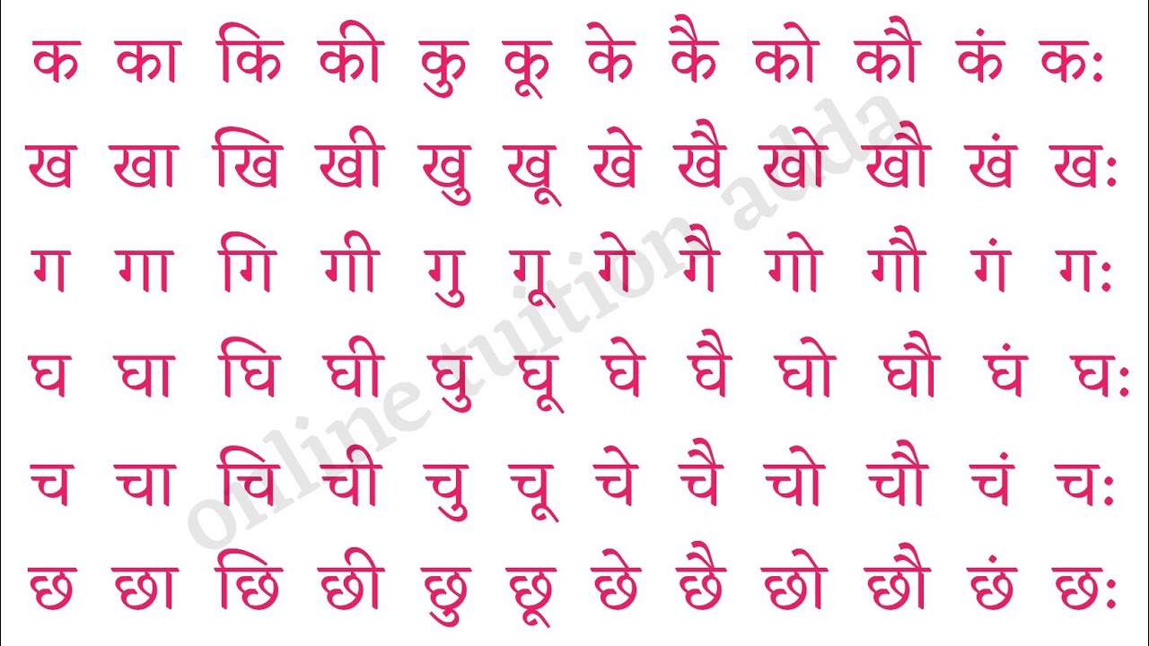 Barakhadi । हिन्दी बारहखड़ी । Barakhadi in hindi । हिंदी पढ़ना कैसे सीखें ?  हिंदी मे बारहखड़ी सीखें ।