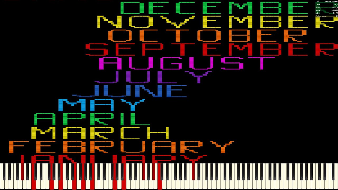 Ultralight MIDI Player. Month Nut (9,648,576 notes)