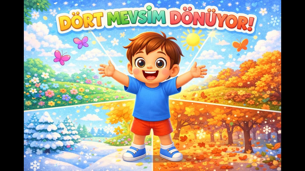 4 Mevsim 🎶 | Eğitici Çocuk Şarkısı | İlkbahar • Yaz • Sonbahar • Kış