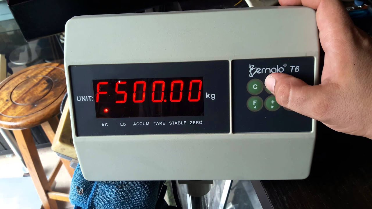 Ajuste de peso (calibración) Indicador Bernalo modelo T6, configuración y otros