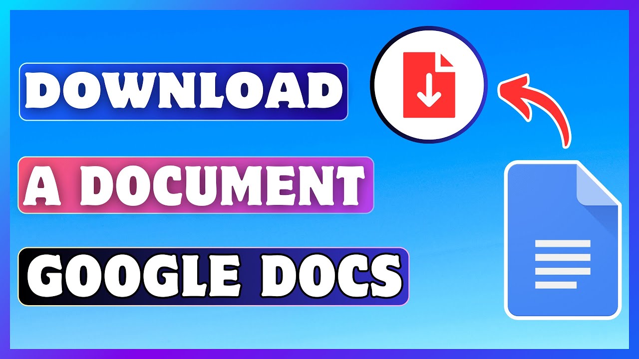 How To Download Google Docs File | Save Document From Google Doc