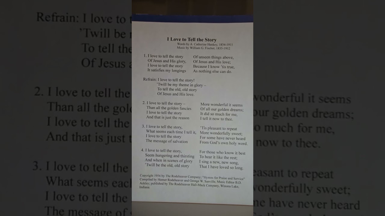 I Love to Tell the Story - March 3, 2026