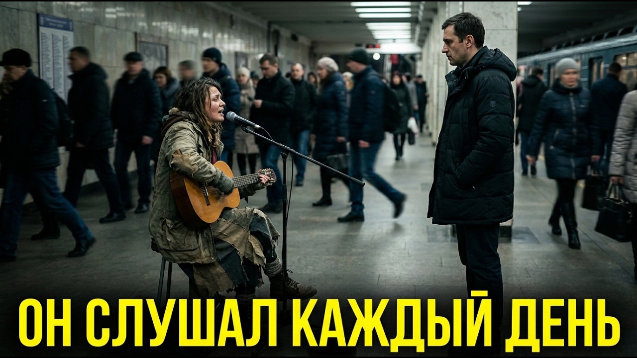 Бездомная женщина пела в метро. Фальшиво. Но один пассажир каждый день стоял и слушал до конца…