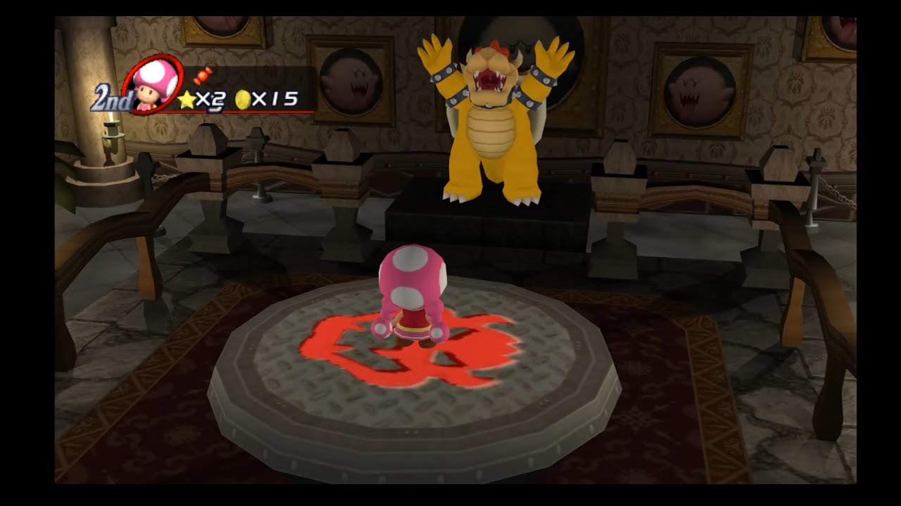 Losing a star through Bowser in Mario Party 8 (King Boo's Haunted Hideaway[Toadette])
