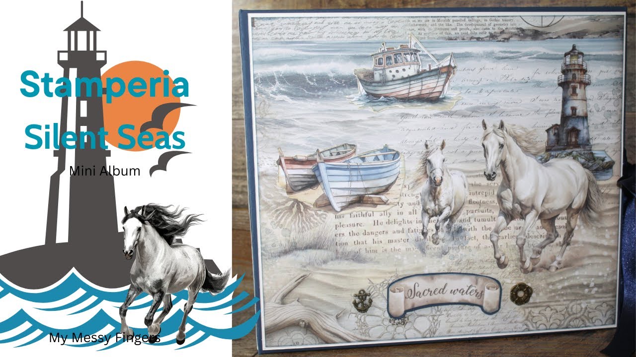 Stamperia Silent Sea - 10 x 9 mini album - building Page 1