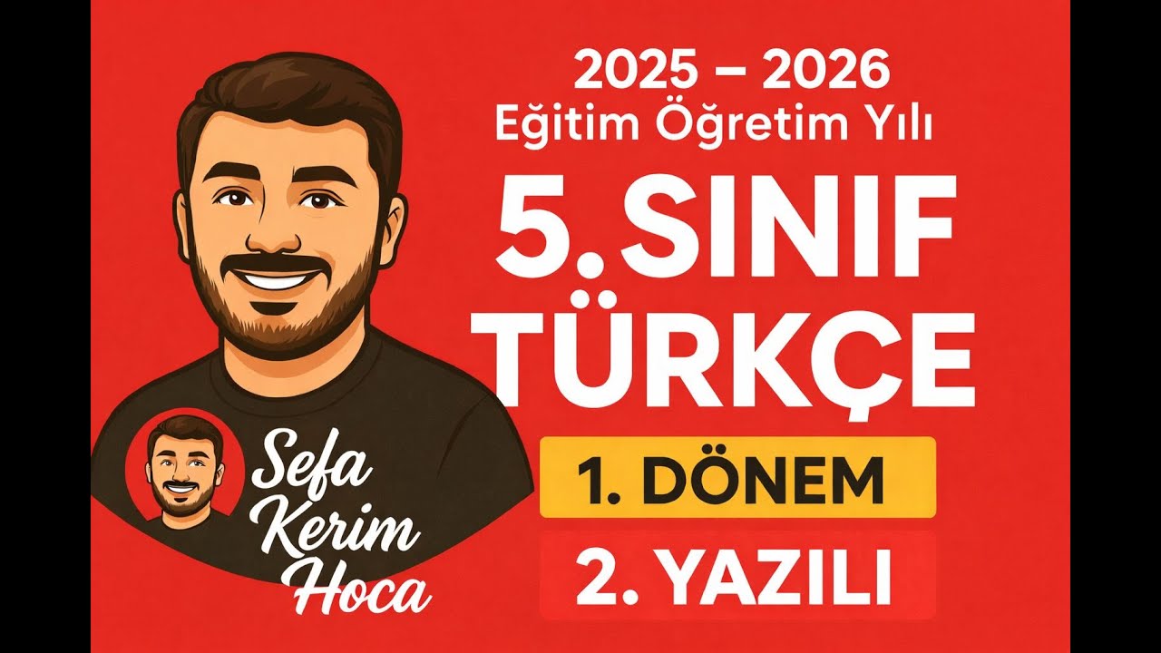 5 . Sınıf 1. Dönem 2. Yazılı