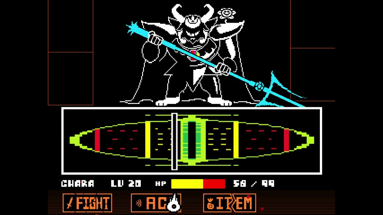 Undertale genocide Asgore fight(last minute defeat)