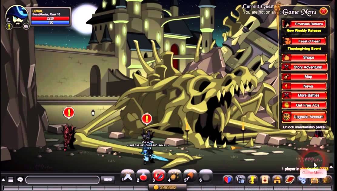 AQW - Getting Necrotic sword of Doom(NSOD) - Toughest Item in game (non member)