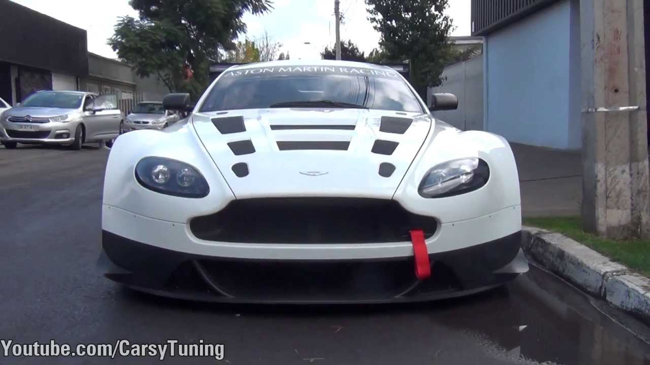 VERY LOUD Aston Martin Vantage GT3 V12 Prodrive - Start & Multiple Rev