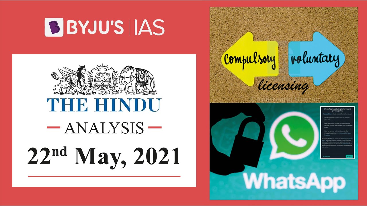 'The Hindu' Analysis for 22nd May, 2021. (Current Affairs for UPSC/IAS)