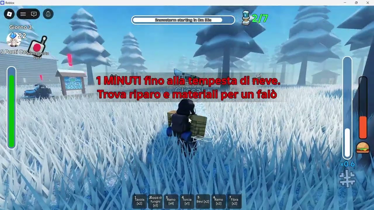 Riuscirò a vivere nella tempesta di neve!