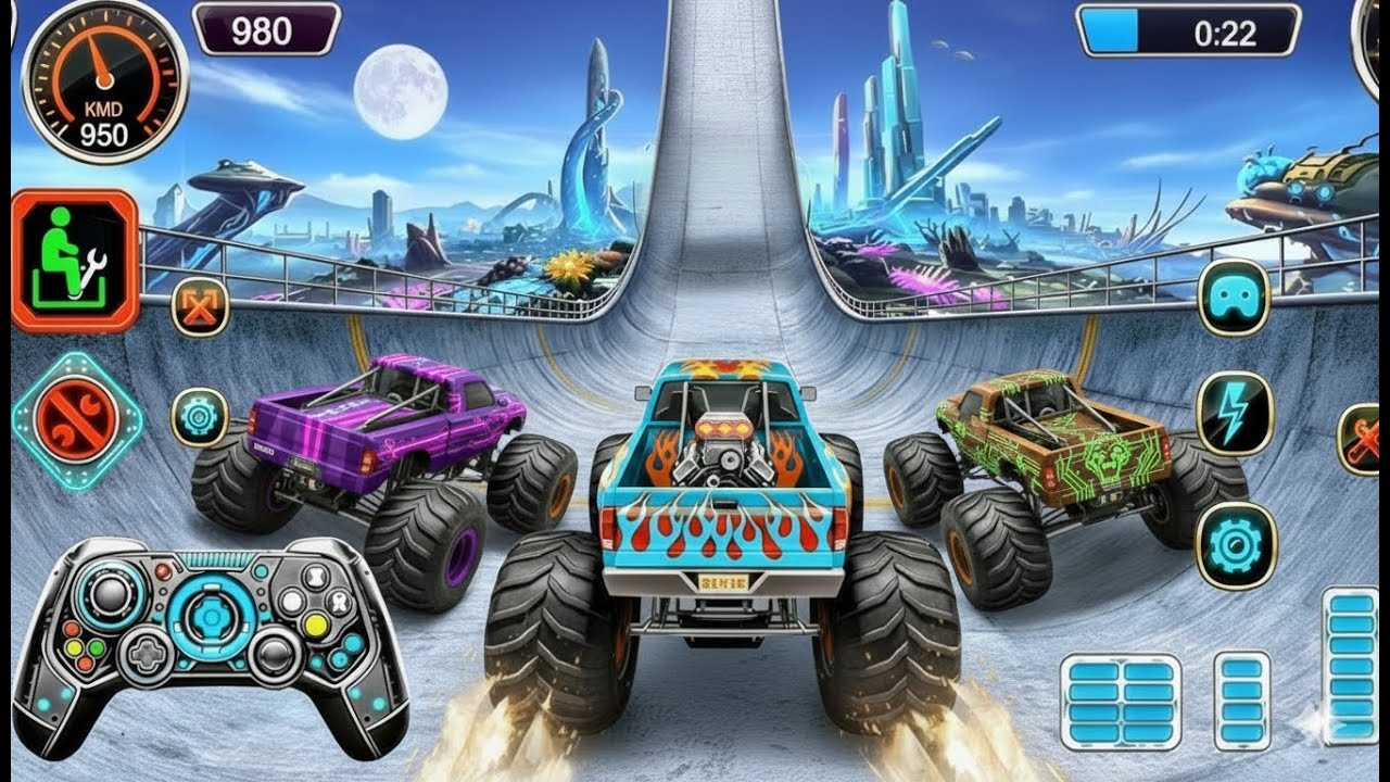 Monster Truck Mega Ramp Extreme Racing Mega Ramp Stunts