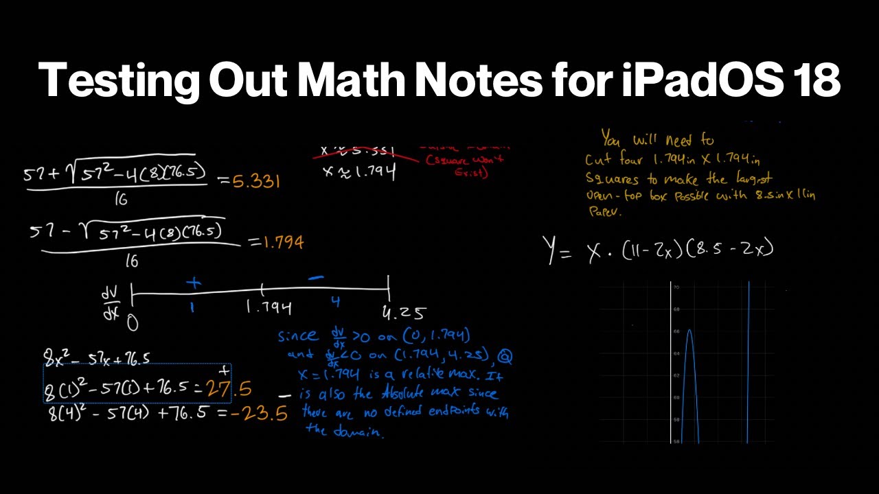 Testing Out Math Notes for iPadOS 18