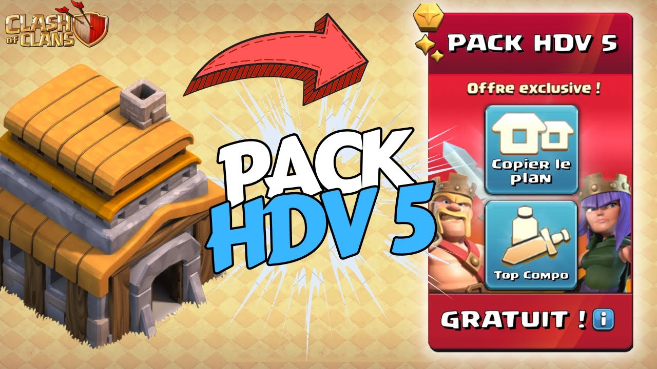 Les Meilleures Bases et Compo HDV 5 sur Clash of Clans !