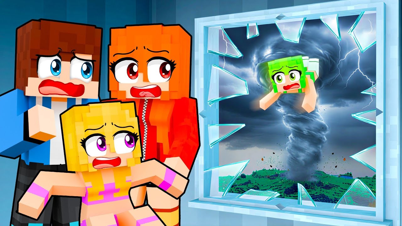 Mia ZOSTAJE WCIĄGNIĘTA PRZEZ WIELKIE TORNADO w Minecraft!