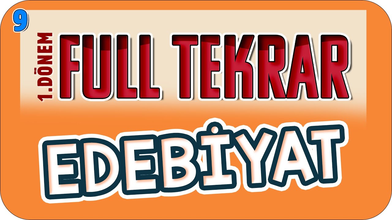 9.Sınıf 1.Dönem Edebiyat Full Tekrar 🔁 #2023