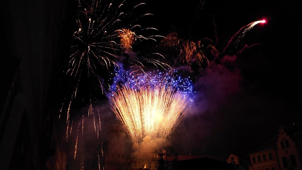 Abschlussfeuerwerk des Altstadtfests Görlitz 2025