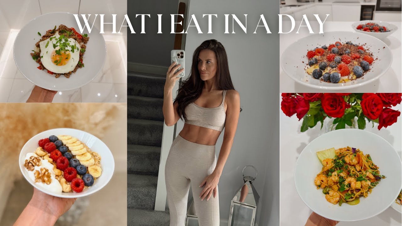 WHAT I EAT IN A DAY | JAK SCHUDŁAM | CO JEM I CO TRENUJĘ 💪🏽🍓