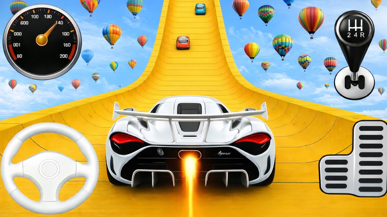 BLACK HYPERCAR! Vertical Mega Ramp Jump in GT Car Stunt Master | High Speed Challenge 2026 #61
