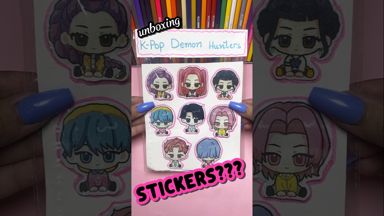 K POP DEMON HUNTER STICKERS BLINDBAG UNBOXING FOR COLLECTORS... #shorts #trending #papercraft #diy