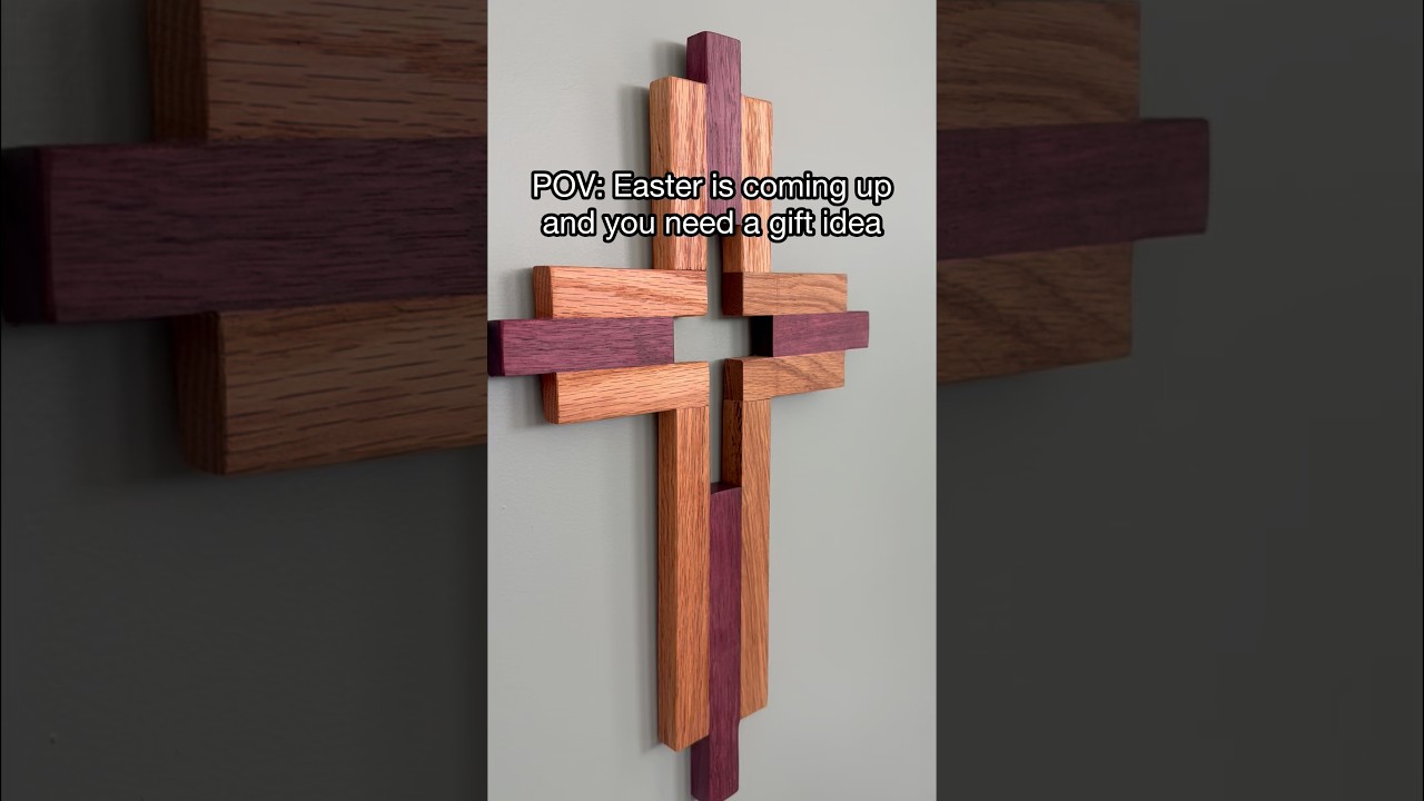 Jak zbudowałem ten drewniany krzyż intarsjowany, akurat na #Wielkanoc! #diywoodworking #drewno