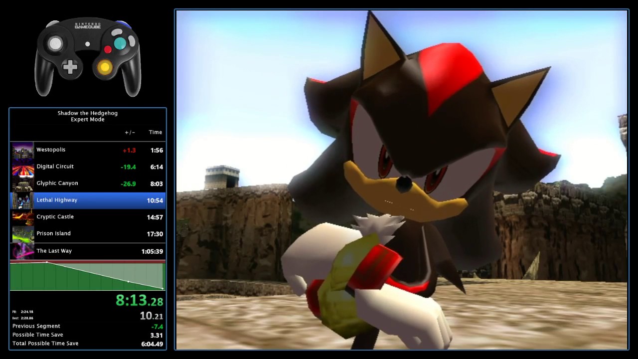 Shadow the Hedgehog - Expert Mode Speedrun [1:02:30]