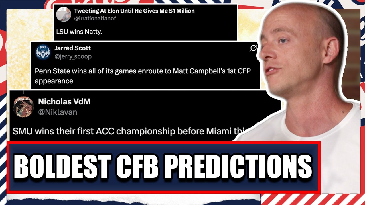 Boldest CFB Predictions For 2026 - Josh Pate's College Football Show