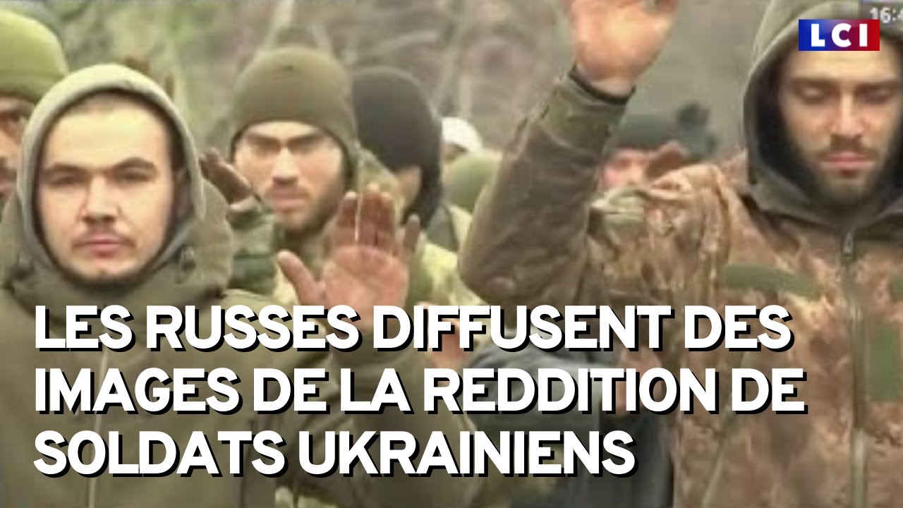 Les Russes diffusent des images de la reddition de soldats ukrainiens à Marioupol