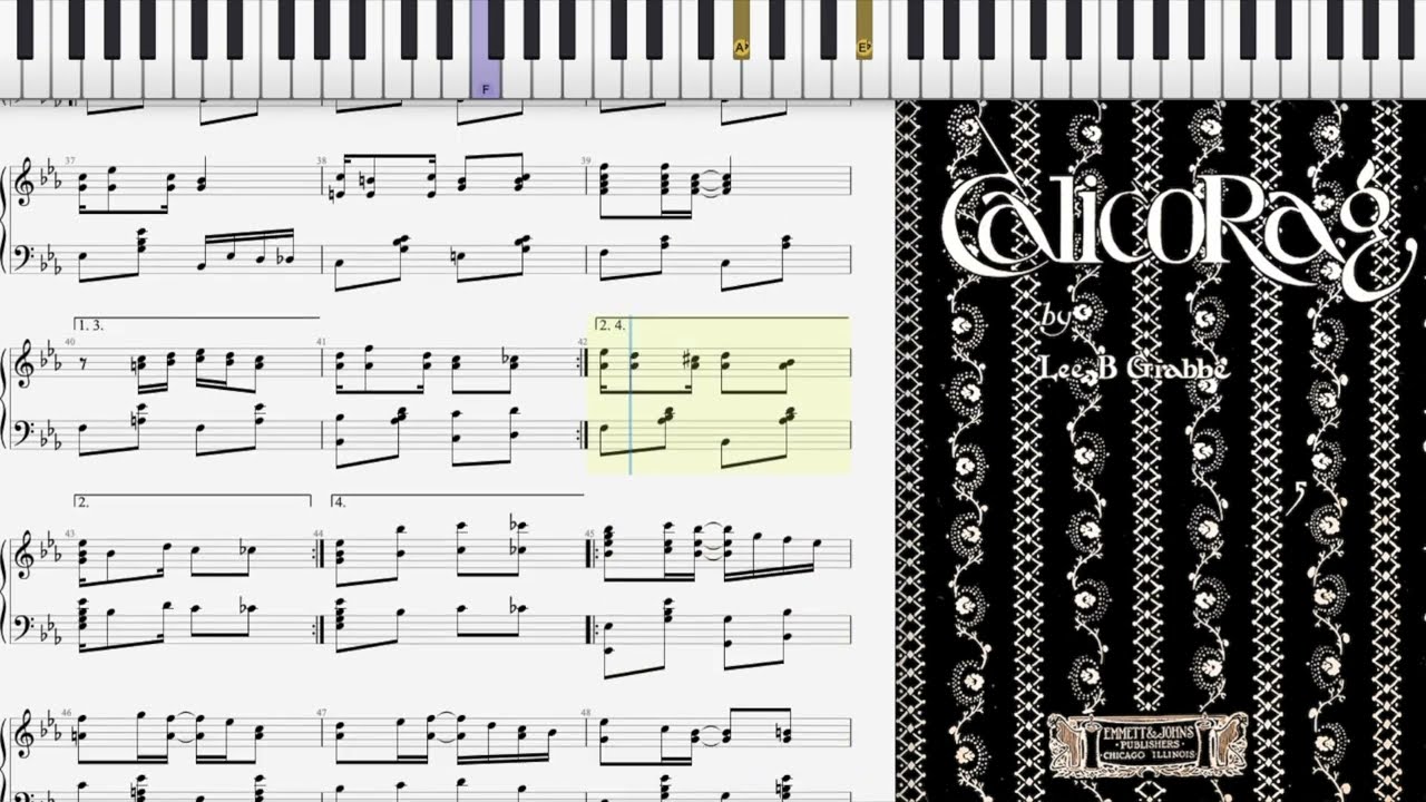 Calico Rag by Lee Grabbe (1905, Ragtime piano)