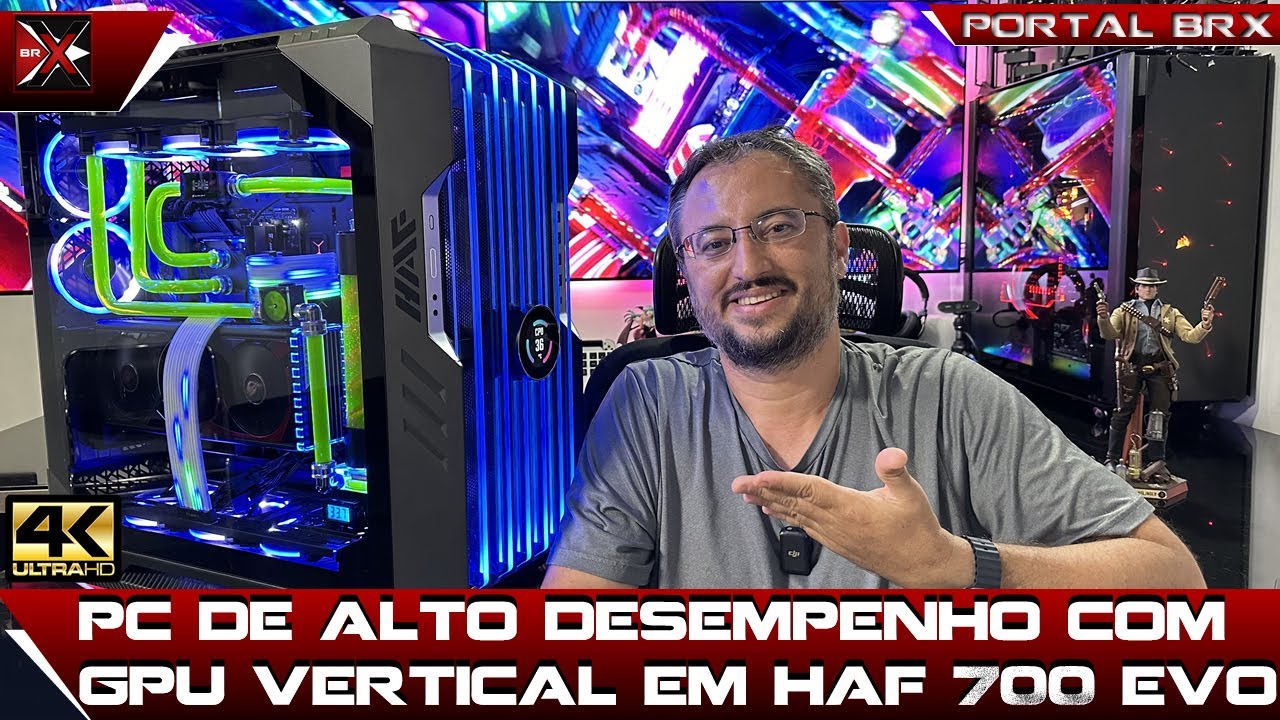 Desempenho Supremo: PC Gamer de Alta Performance com GPU Vertical no Gabinete HAF 700 Evo