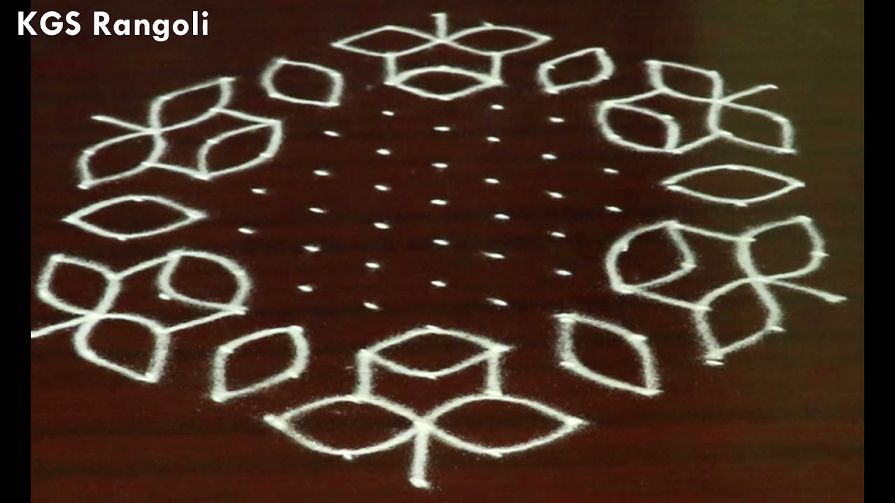 Latest Easy 13x7 dots Shankh Rangoli Kolam || Dhanurmasam Muggulu || Kolam || KGS Rangoli