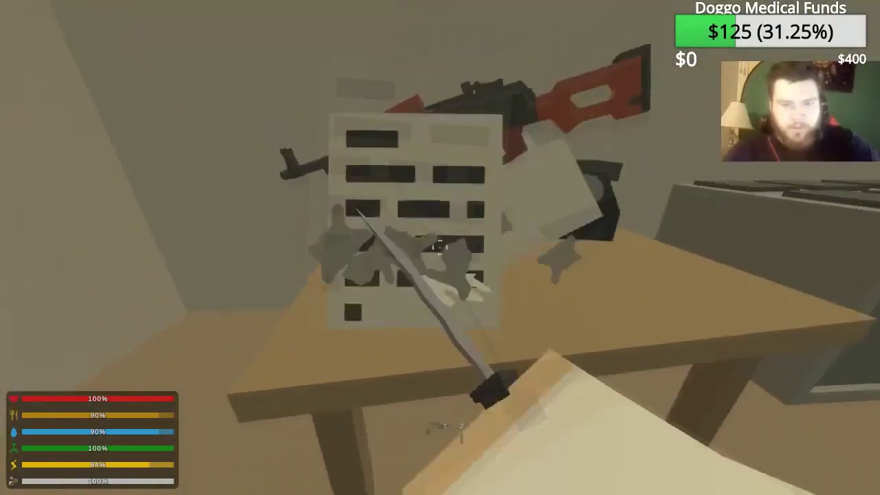 machine gun inside a pizza box