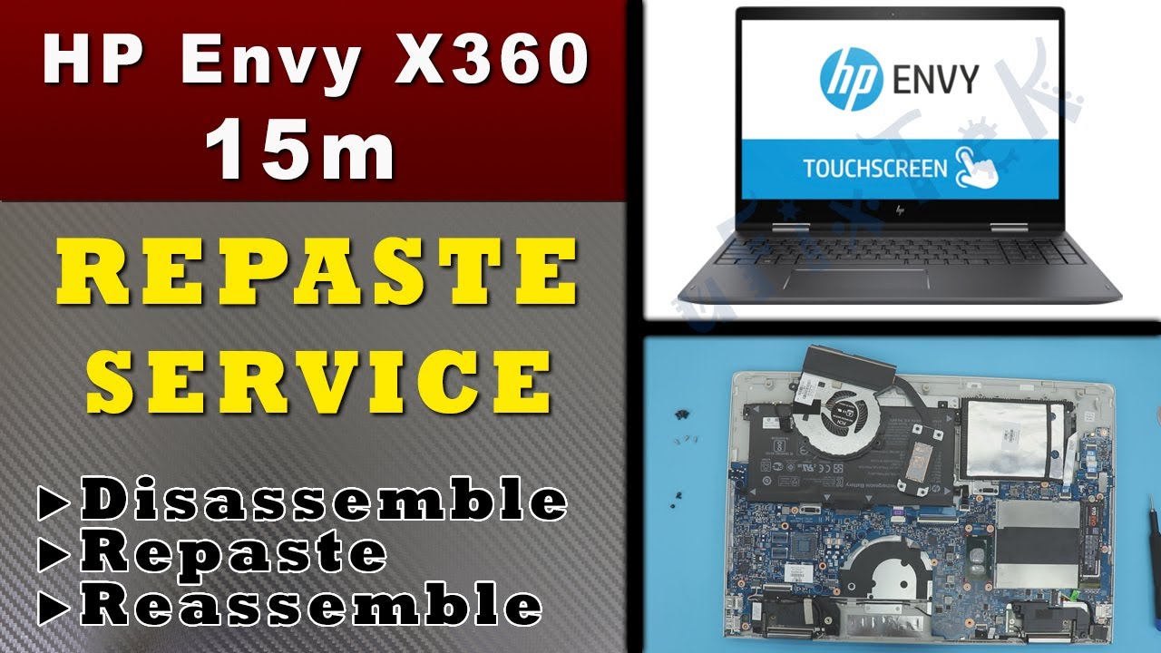 HP envy X360 15m Замена/обслуживание ШАГ за ШАГОМ