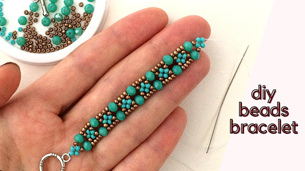 DIY bracelets with beads. Beginners tutorial. Beaded bracelet