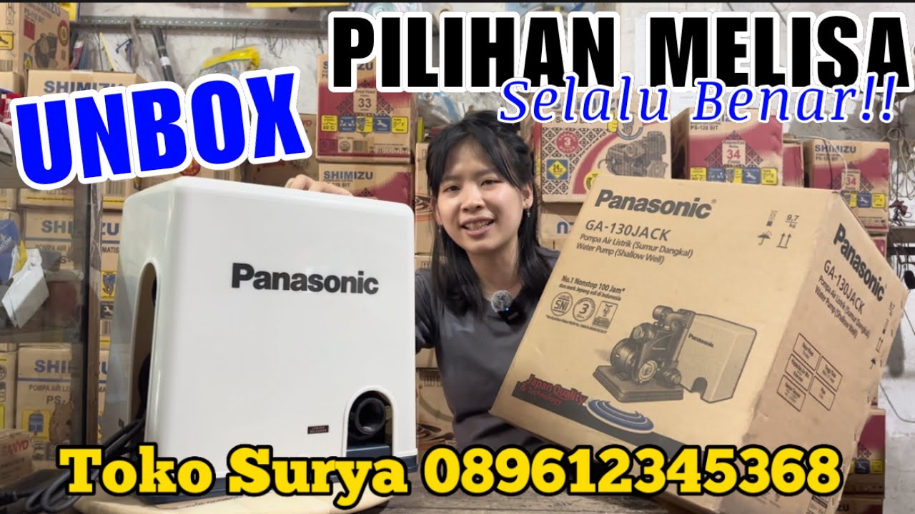 REVIEW POMPA Panasonic GA 130 JACK    POMPA BOOSTER POMPA DORONG PANASONIC POMPA RUMAH TANGGA