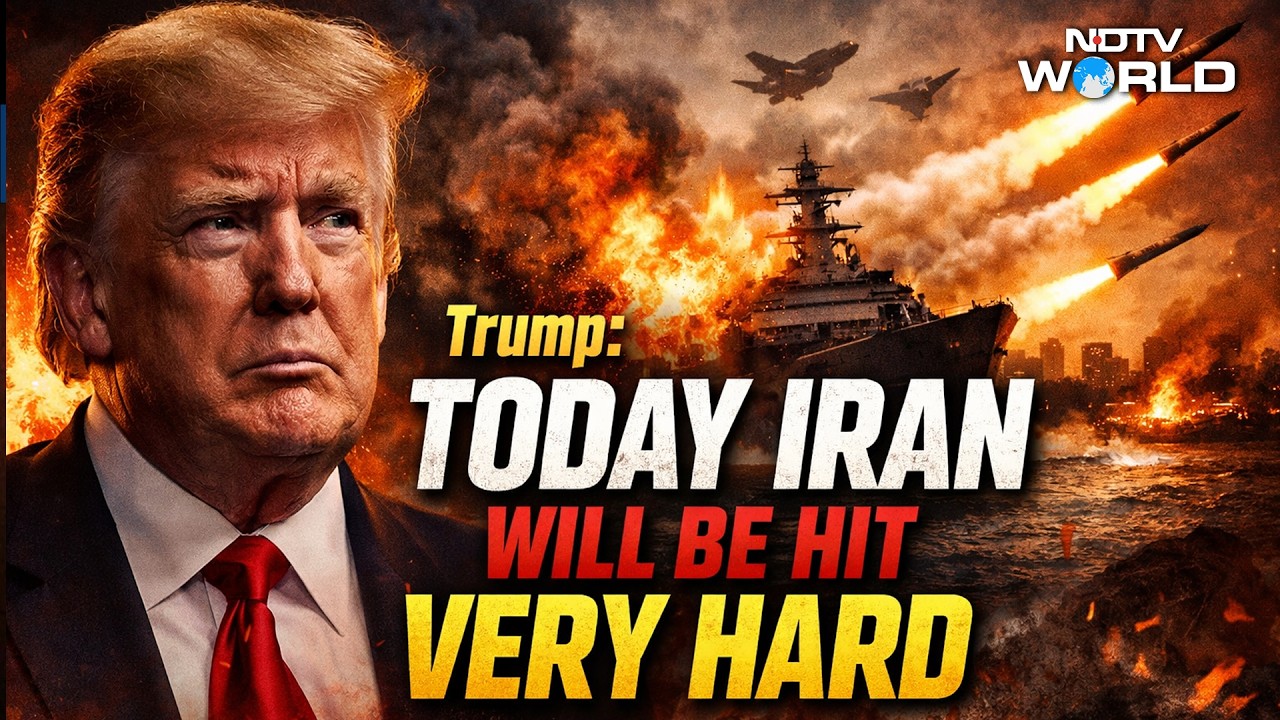 NDTV 24x7 LIVE TV: Donald Trump's Stern Warning To Iran: Today Iran Will Be Hit Very Hard!